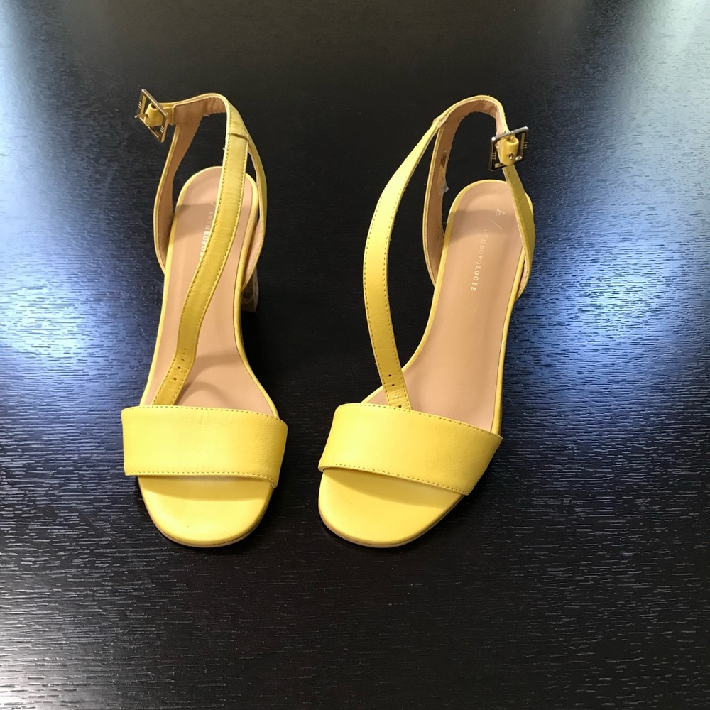 Anthropologie heels in yellow!